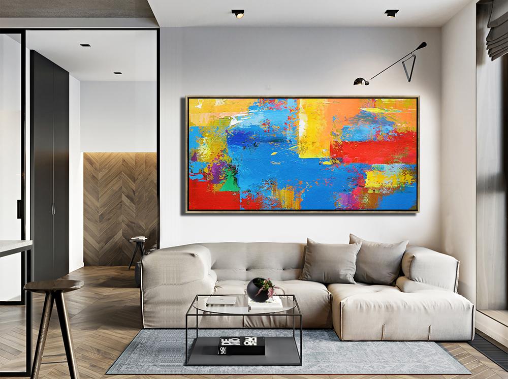 Panoramic Palette Knife Contemporary Art #L1D - Click Image to Close